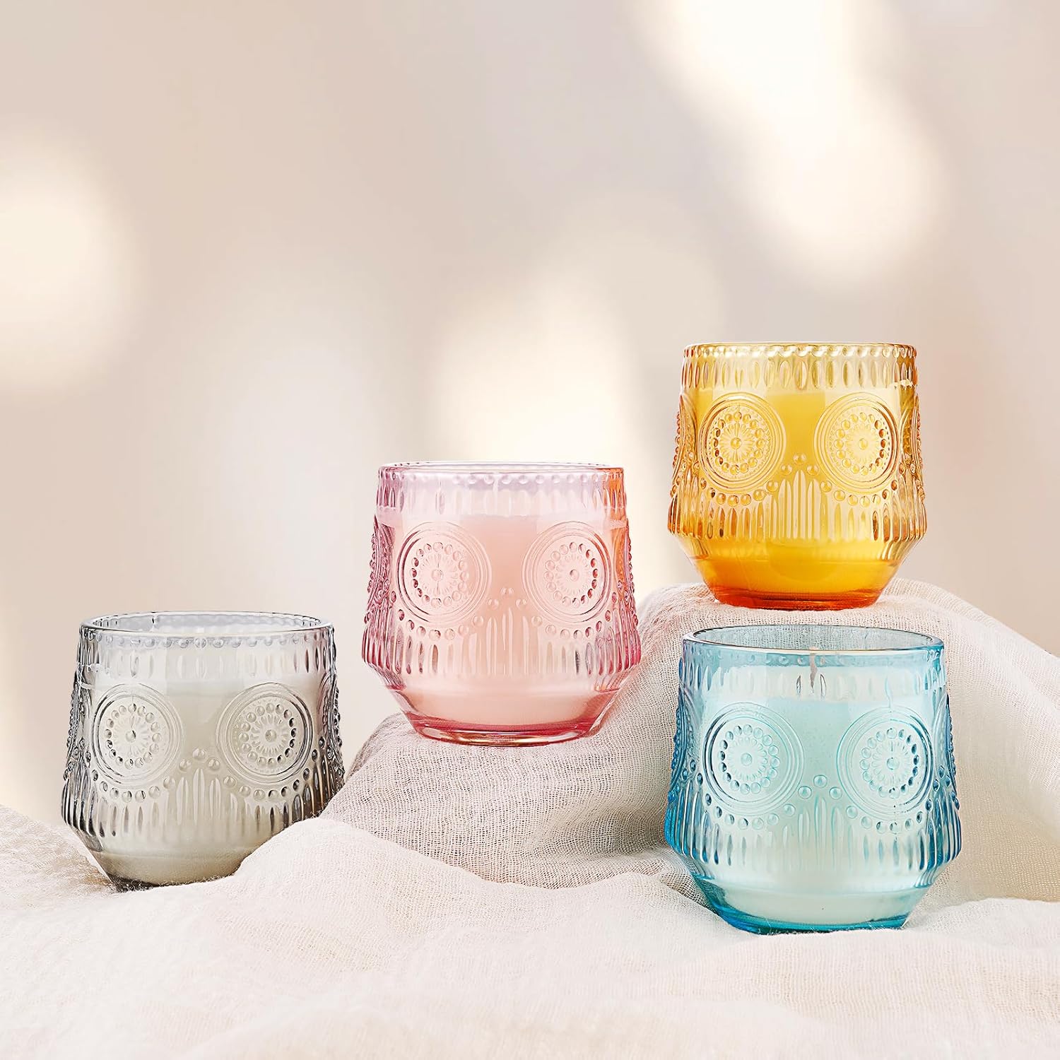 4 Pack Scented Candles for Home | Candle Set Gifts, Soy Candles for Home Scented, Candle Gifts for Women - Luxury Candles Set | Jasmine Lily,Lavender Eucalyptus,Sandalwood,Patchouli