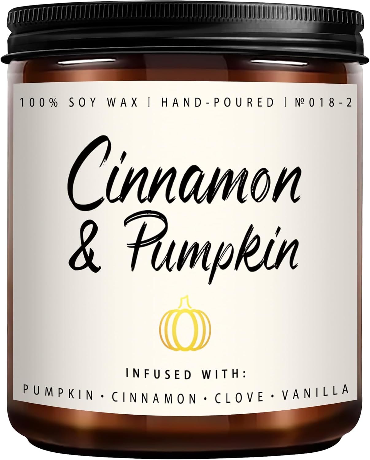 Fall Winter Candle | Cinnamon & Pumpkin Scented Candle, Christmas Gifts, Holiday Gifts for Celebration, Fall Holiday Soy Candles - 7 oz Aromatherapy Jar Candles, Christmas Candle Gift for Women Men