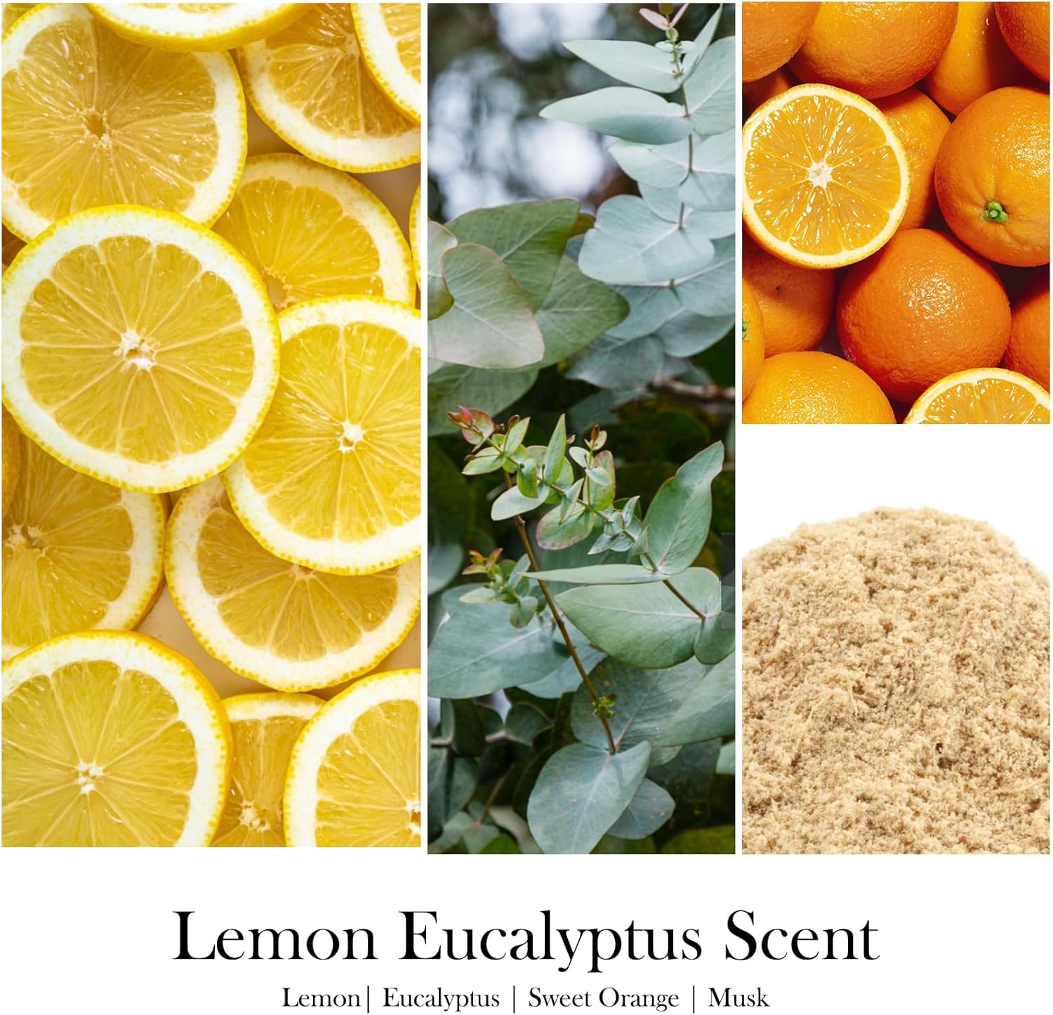 Scented Candles for Home - Lemon Eucalyptus Scented Candle | Aromatherapy Candles, Soy Candles for Home Scented, 7oz Amber Jar Candles Gift for Women & Men