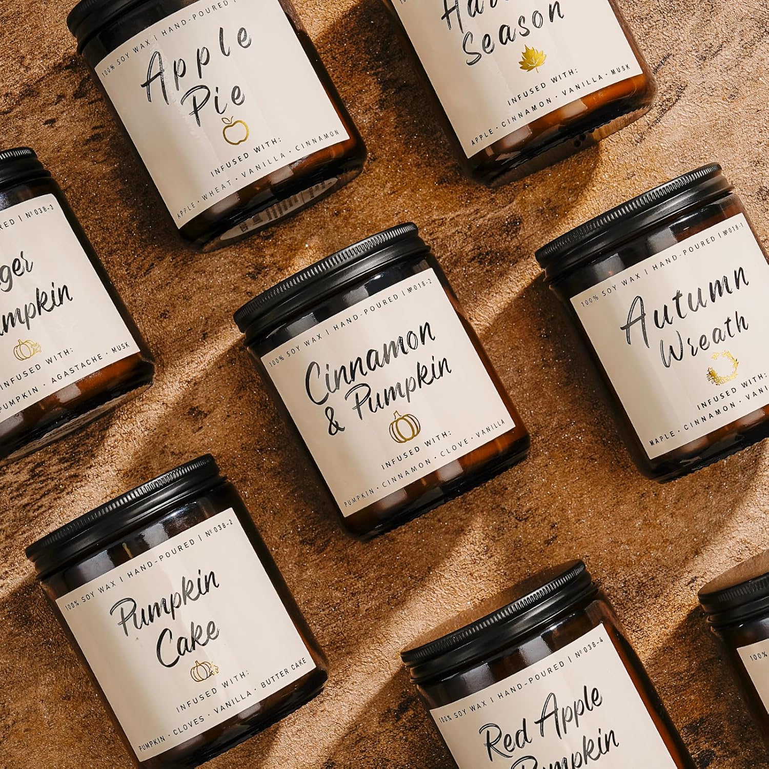 Fall Winter Candle | Cinnamon & Pumpkin Scented Candle, Christmas Gifts, Holiday Gifts for Celebration, Fall Holiday Soy Candles - 7 oz Aromatherapy Jar Candles, Christmas Candle Gift for Women Men