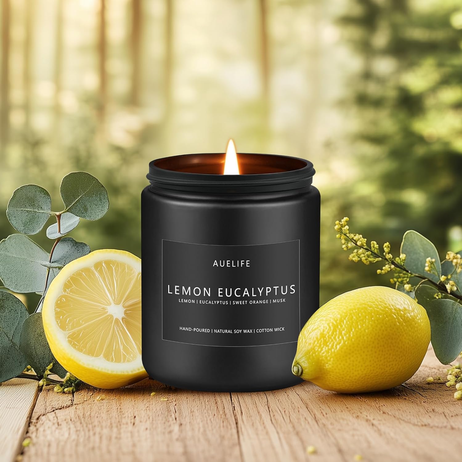 Lemon Eucalyptus Candle | Scented Candle for Home, Aromatherapy Candle - Soy Candles for Home Scented, Candle Gift for Women Men, Home Fragrance Decoration -7oz Jar Candles