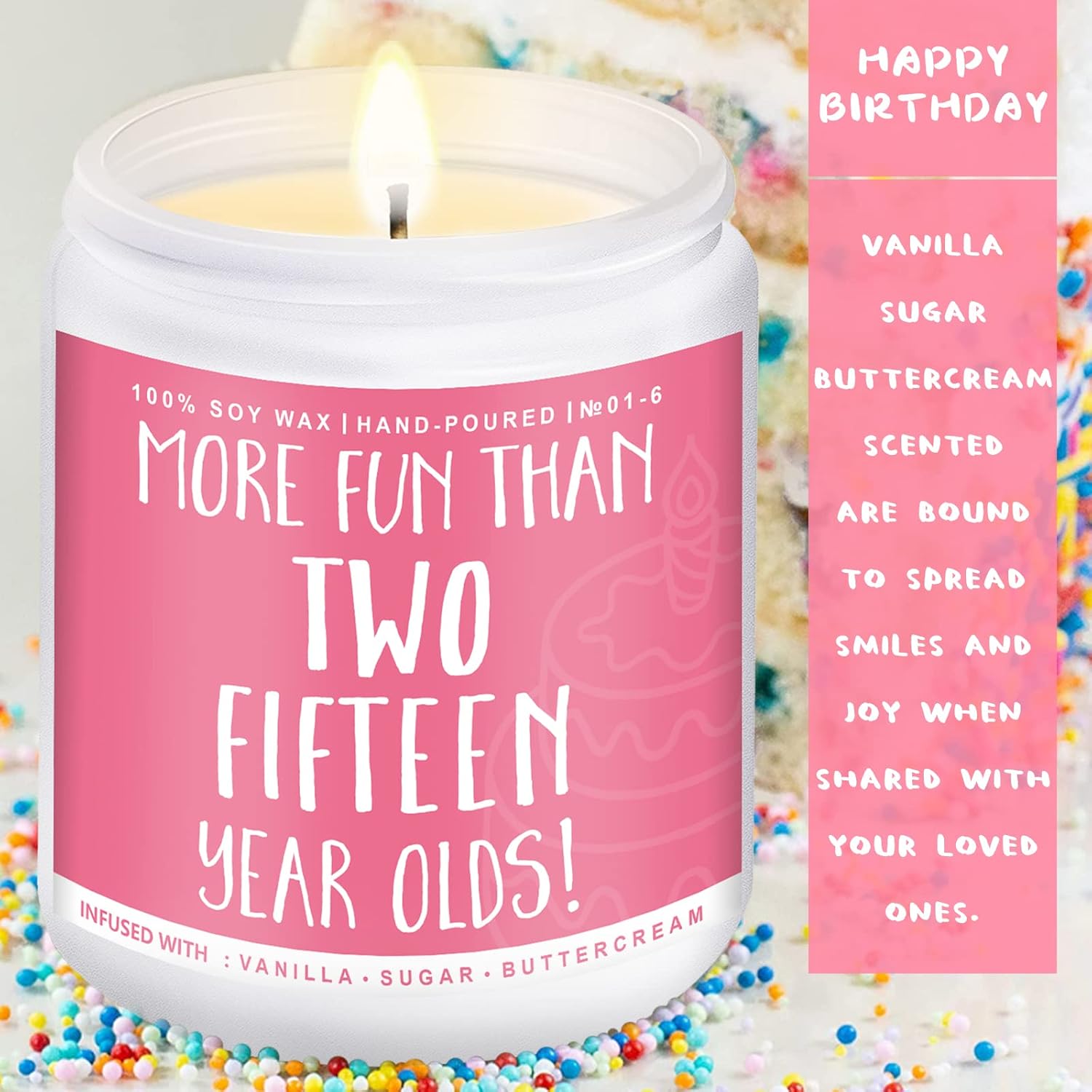 30th Birthday Gifts for Women, Best 30th Birthday Gift Ideas, Perfect Birthday Present, Funny Birthday Presents for Mom, Friends, Wife, Sister, 7oz Candle (Vanilla Cream)