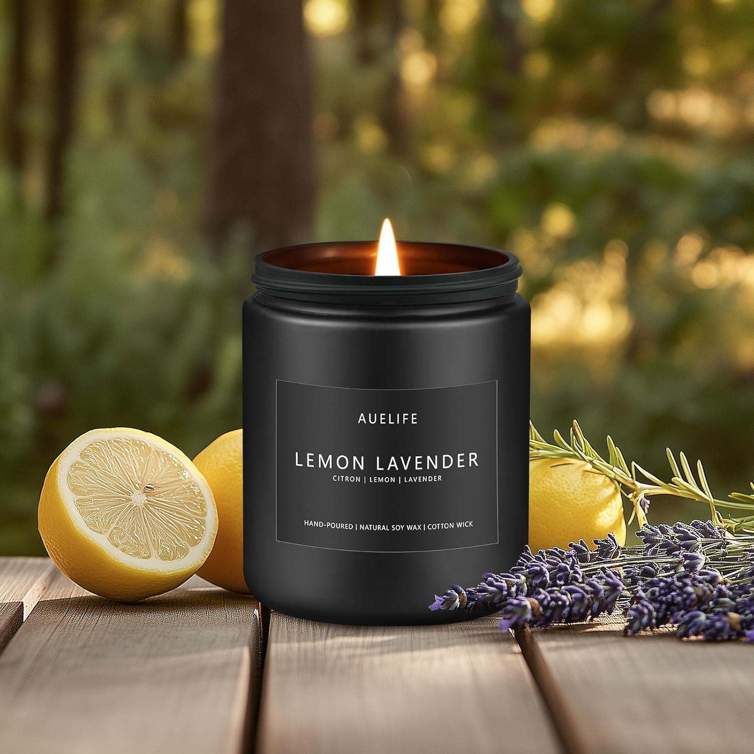 Lemon Lavender Candle | Scented Candle for Home, Aromatherapy Candle - Soy Candles for Home Scented, Candle Gift for Women Men, Home Fragrance Decoration -7oz Jar Candles