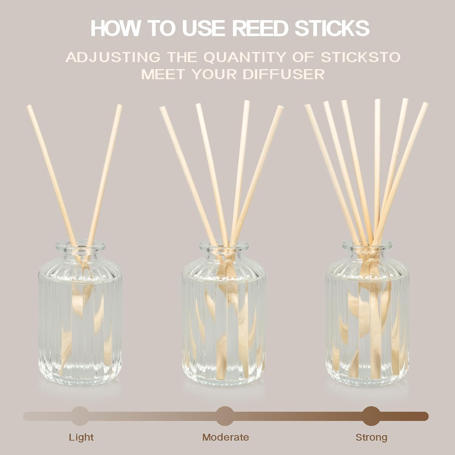 Premium Reed Diffuser Set, 3 Pcak 6.4 oz Cashmere Vanilla Scented Diffuser with Sticks Preserved Real Flower Reed Diffuser Home Fragrance Essential Oil Reed Diffuser for Bathroom Shelf Decor