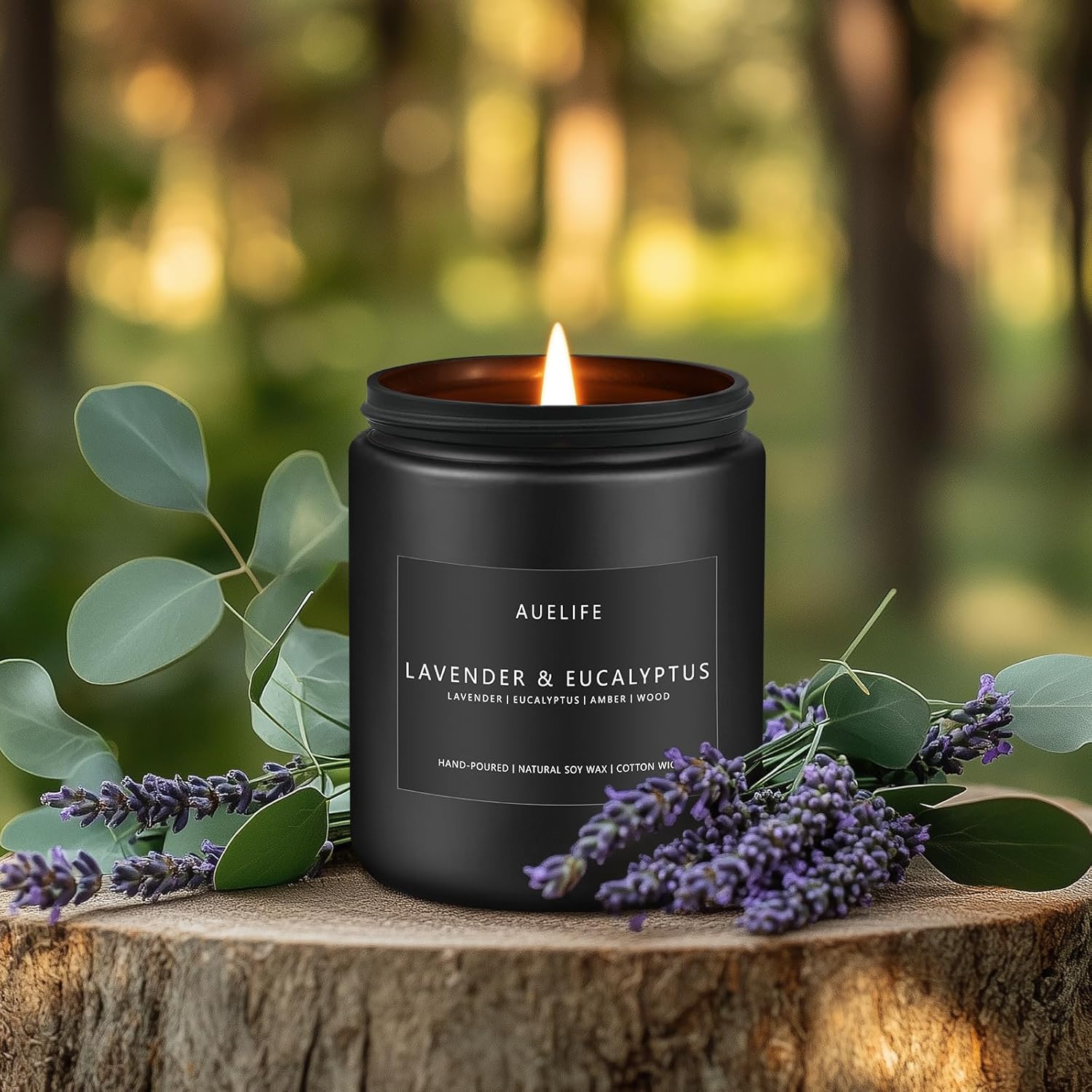 Lavender & Eucalyptus Candle | Scented Candle for Home, Aromatherapy Candle - Soy Candles for Home Scented, Candle Gift for Women Men, Home Fragrance Decoration -7oz Jar Candles